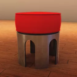 Metal leg stool