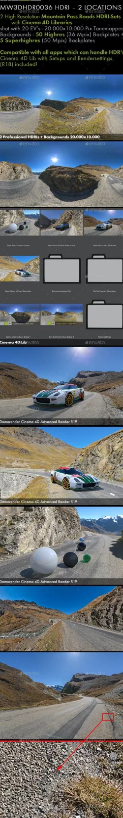 MW3DHDR0036 HDRI – 2 MOUNTAIN PASS ROAD LOCATIONS