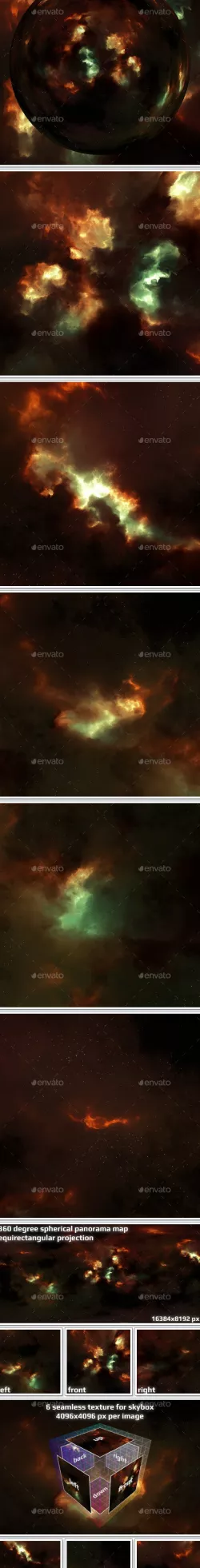 Nebula Space Environment HDRI Map 017