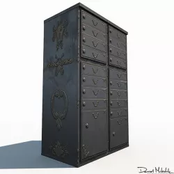Ornament Mailbox Low Poly Pbr