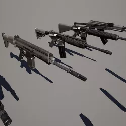 Photo-realistic Weapons For Games VR / AR