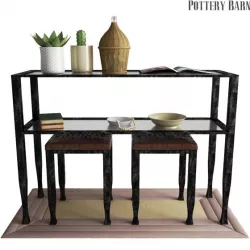 Pottery Barn Tanner Console Table - Bronze Finish