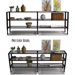Pottery Barn Tanner Long Console Table - Bronze Finish