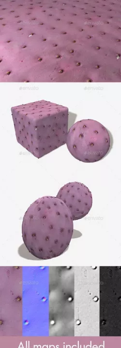 Purple Cactus Seamless Texture
