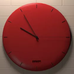 Red wall clock