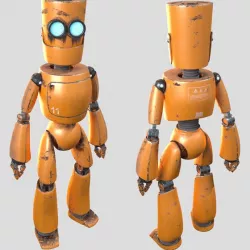 Robot. Orange robot