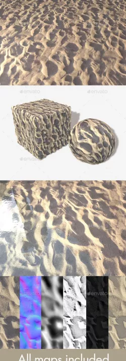 Sand Footprints Seamless Texture
