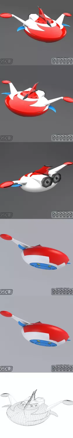 Saucer Grendizer 3D Model