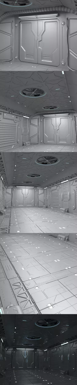 Sci-Fi hall environment