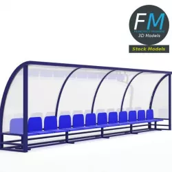 Soccer reserve bench