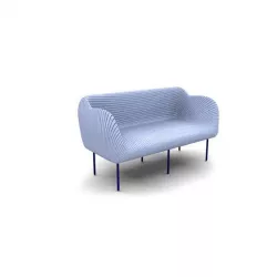 Striped 3d Couch
