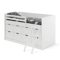 Tall Bed with Shelves