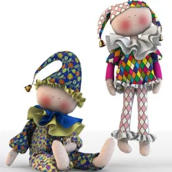 Toys Tilda Harlequin baby
