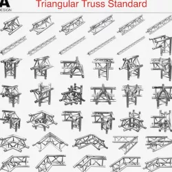 Triangular Truss Standard Collection - 41 PCS Modular