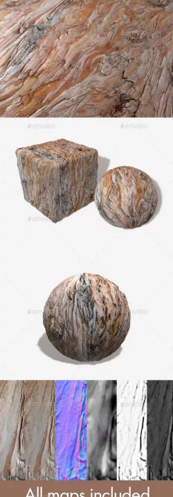 Wavy Bark 1 Seamless Texture
