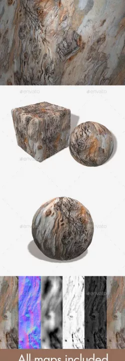 Wavy Bark 2 Seamless Texture