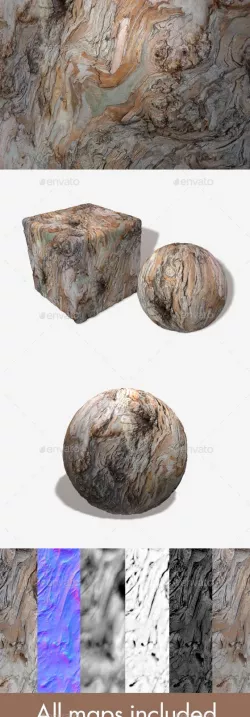 Wavy Bark 3 Seamless Texture