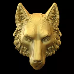 Wolf head 3D print model