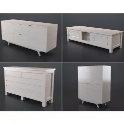 Wooden furniture collection (set of 4)