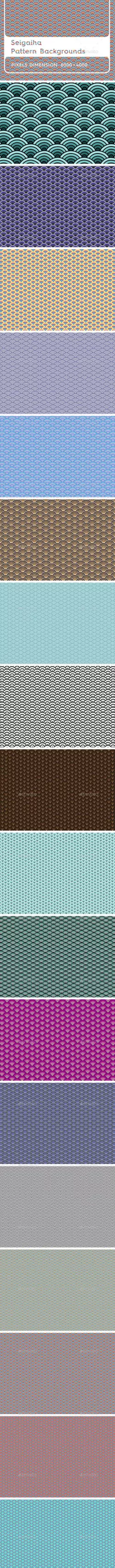 20 Seigaiha Background Textures