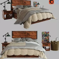 3d Antiques Reclaimed Wood Storage Bed