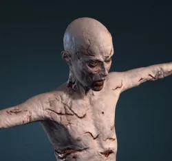 3D Zombie model obj