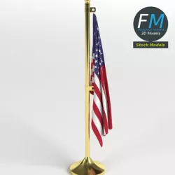 American flag office decor