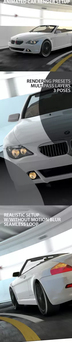 Animated Tunnel Car Render Setup