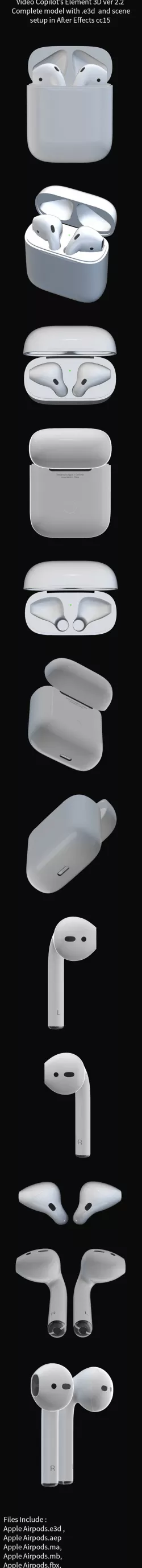 Apple AirPods with Case Element 3D