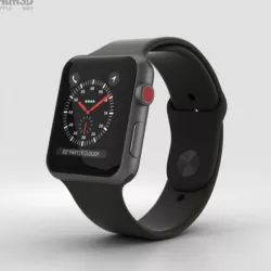 Apple Watch Series 3 42mm GPS + Cellular Space Gray Aluminum Case Black Sport Band