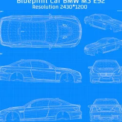 Blueprint Car - BMW M3 E92