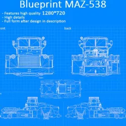 Blueprint Car - MAZ-538