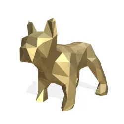 bulldog figure low poly