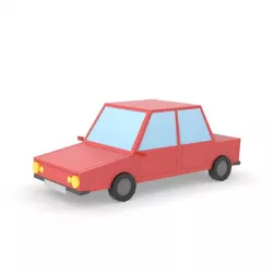 Car Low Poly simple cartoon