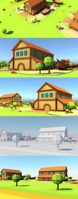 Cartoon Boat House