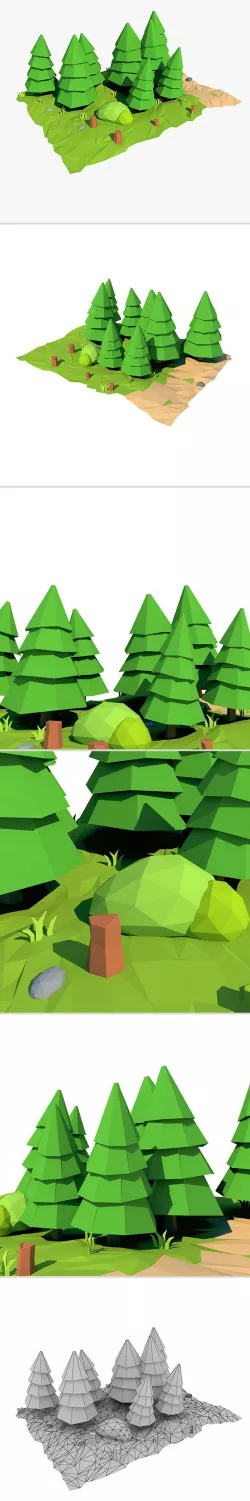 Cartoon fir tree