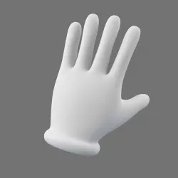 Cartoon Glove Hands Low Poly – 5 fingers