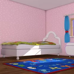 Cartoon Pink Kids Room