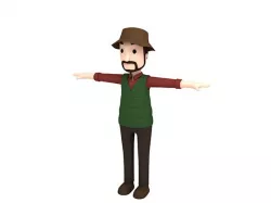 CartoonMan027 Camping Man