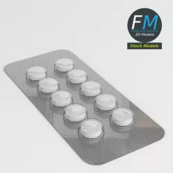 Circular pills in blister pack