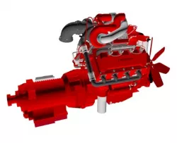Compact V8 twin turbo