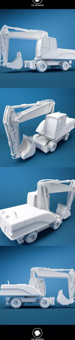 Construction machinery C4D & OBJ III