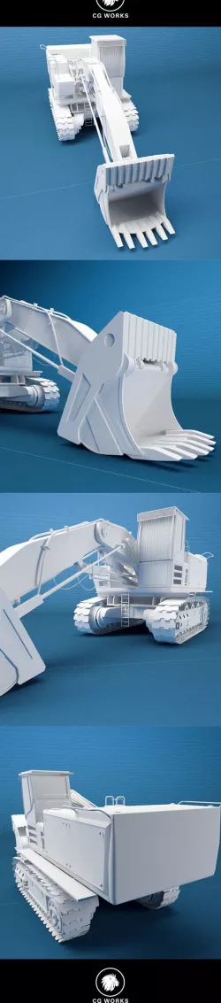 Construction machinery C4D & OBJ VII
