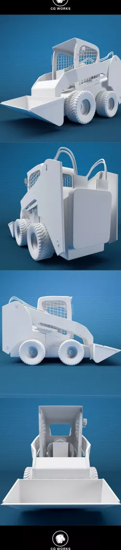 Construction machinery C4D & OBJ VIII