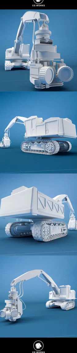 Construction machinery C4D & OBJ XV