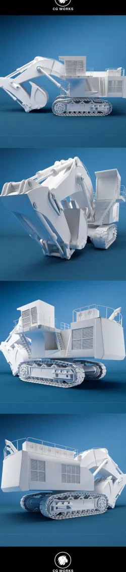 Construction machinery C4D & OBJ XVII