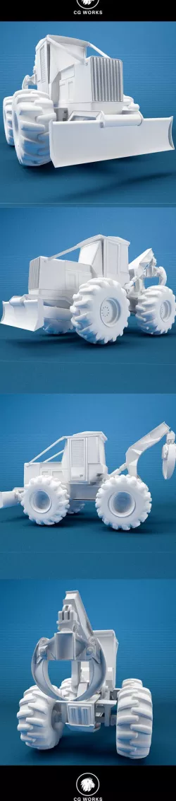Construction machinery C4D & OBJ XXII