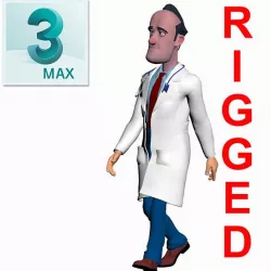 doctor toon male man character created for animation