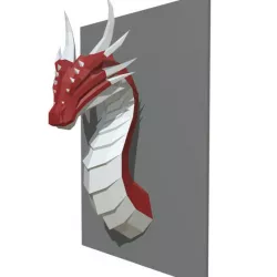 dragon figure low poly