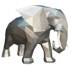 elephant figure low poly 2